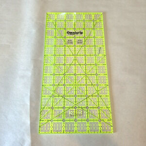 Omnigrip by Non-Slip Ruler 6" x 12" Neon Green Rectangular Sewing Quilting